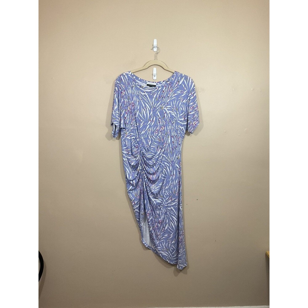 Eloquii Womens Zebra Print Dress Womens 14/16 Purple Party Wedding Guest NWT